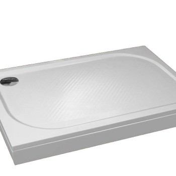 Akmens Masės Dušo Padėklas SPN P 710K 100x80 cm. Dešinės Pusės